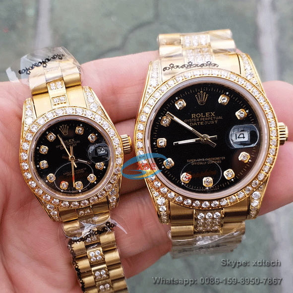 Rolex Diamond Dayjust Couple Watch Matching Watch