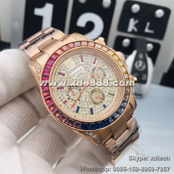 Big Diamond Rolex Day-date Rolex Watches Luxury Wrist