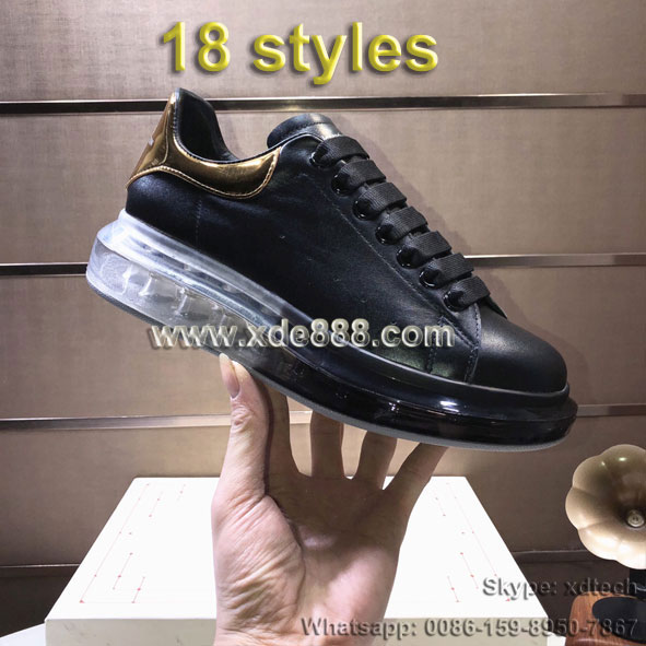 Calf Leather Sneakers Best Quality Sneakers Transparent Sole