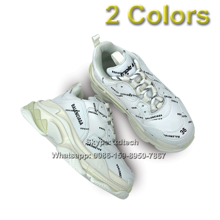 Top Quality Calf Leather Sports Shoes White Sneakers
